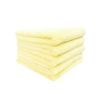 Plush light edge less buffing towel (32x32cm) Двестроннее полотенце для располировки, Желтое (5шт)