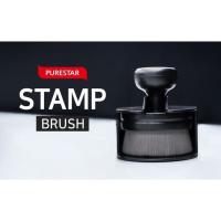 Stamp brush applicator BLACK Щетка с пластиковым чехом для ухода за шинами PURESTAR