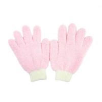 Dust interior glove Бесшовные перчатки из м/ф для нанесения восков и уборки в салоне, розовый